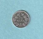 1919; D.R. Kursmünze, 1/2 Mark Ag , Mi.Nr.17  Präg. F  (SAZ3223),  vz