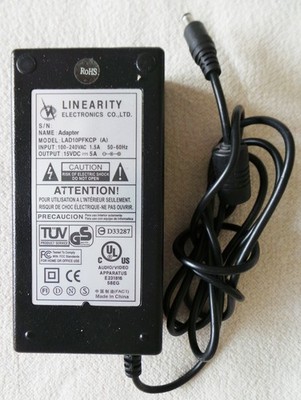 Original Linearity LAD10PFKCP Netzteil, AC/DC Adapter 15V, 5A