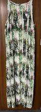 Very Floral Print Pleated Sleeveless Long Summer Maxi Dress - Size 20