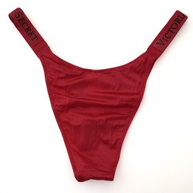 4 Victoria's Secret Very Sexy Satin Logo Shine Strap Brazilian Panty LOT S M XL