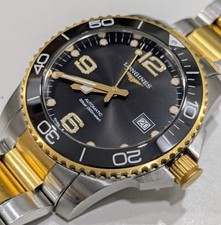 Longines Hydroconquest 41mm Mens Watch Gold Tone And Stainless Steel...
