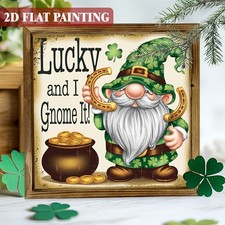 Lucky Irish Decor Wooden Plaque Lucky And I Gnome It Art For St Patricks Day
