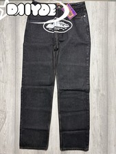 Corteiz Black Alcatraz Printed Straight Jeans | Xl | NEW WITH PACKAGING