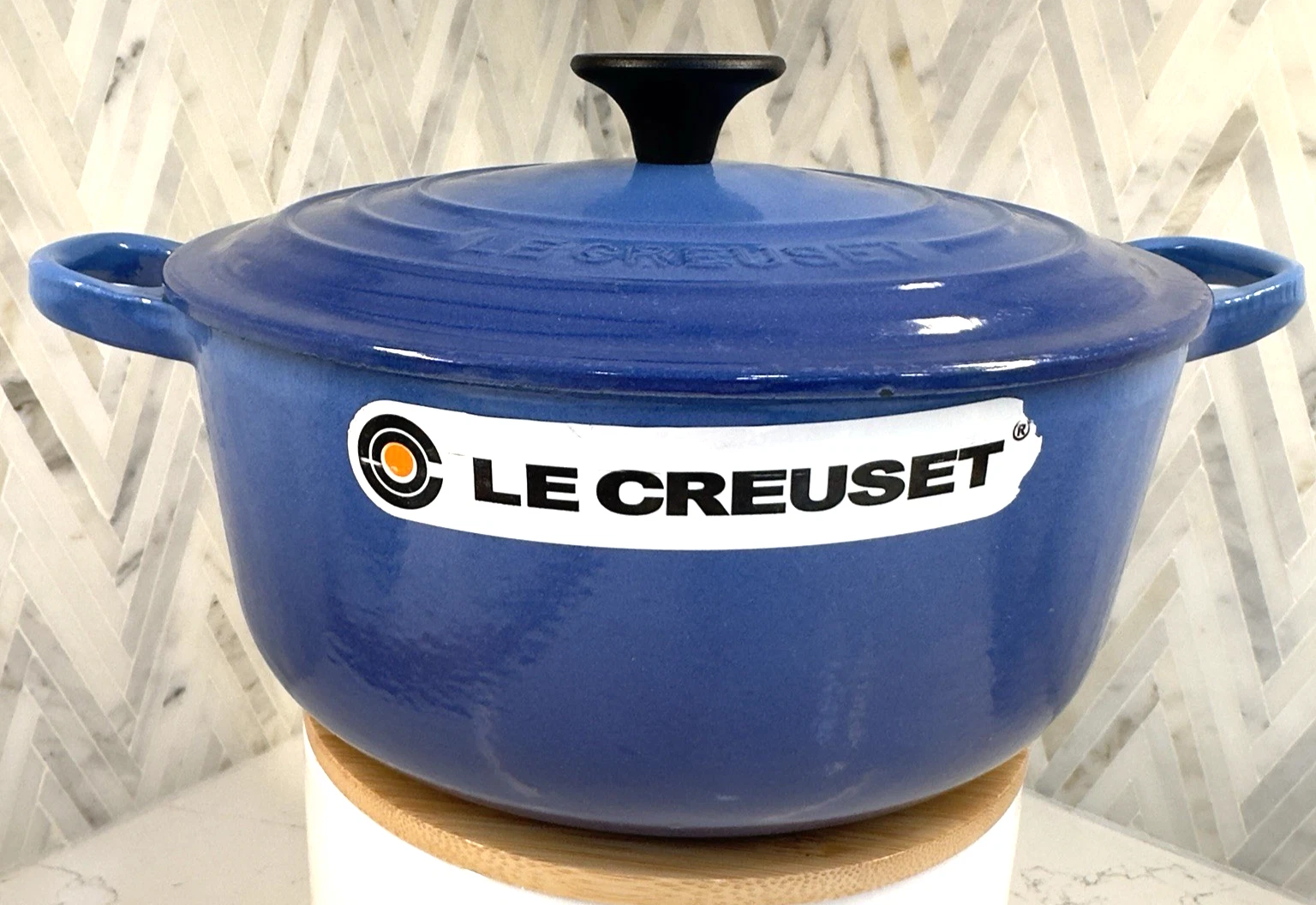 Le Creuset Round Dutch Oven 2.75 Qt Marseille Blue #20 Black Phenolic Knob_NWOB