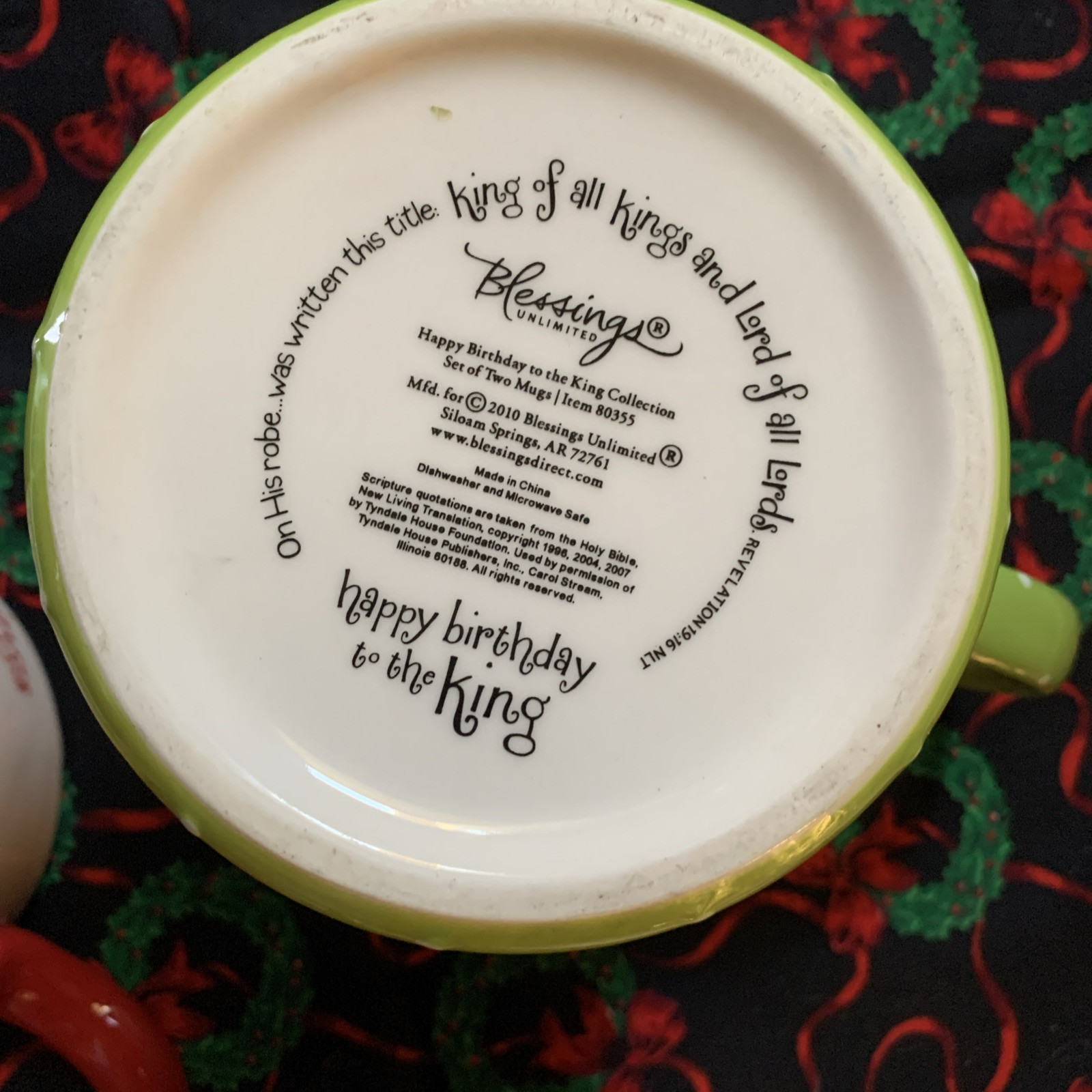 Blessings Unlimited Ceramic Happy Birthday to the King Collection Two Mug Set K2