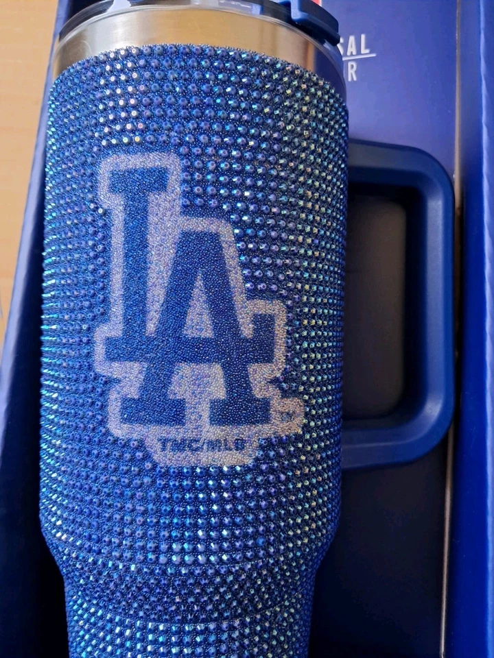 LA Los Angeles Dodgers Bling Colossal 40 Oz Tumbler Rhinestone Tumbler Brand New - Image 3 of 4
