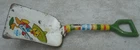 Vtg. Ohio Art  Co. Tin Litho Sandbox Toy Shovel showing Mexican Duck w Guitar