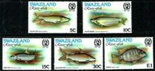 SWAZILAND. 1980.RIVER FISH.SET X 5.MNH.AS IS SEE SCAN.