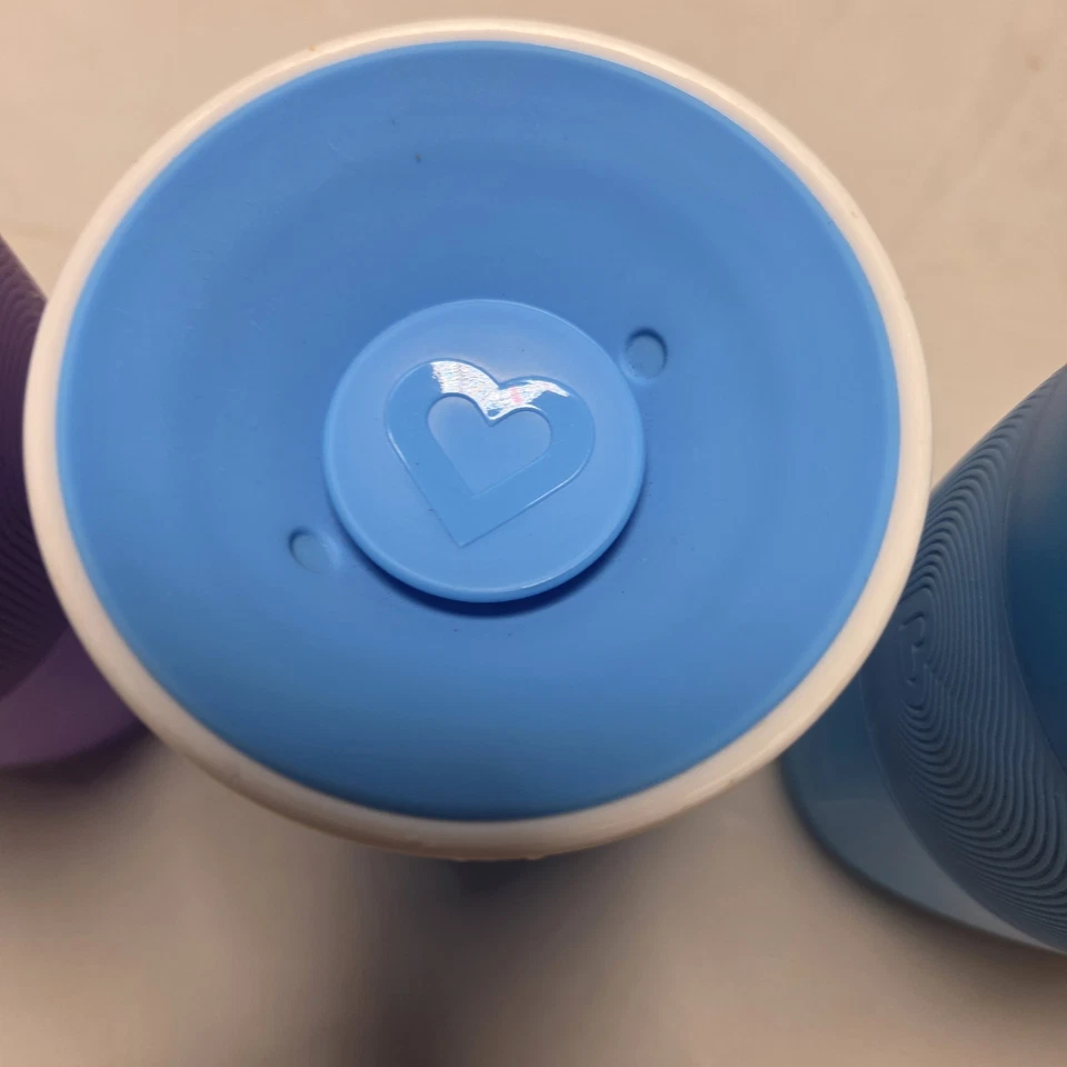 ЛОТ из 3 Munchkin Miracle 360 Sippy Тренировочные Детские Чашки Синий Фиолетовый - Отличное Противоречие - Изображение 3 из 4