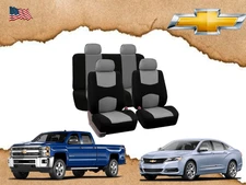 For all Chevrolet car seat cover grey cloth 5 seats full coverage front rear