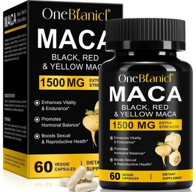 One Botanical Maca Yellow Red Black Veggie Sport Gesundheit Libido Kapseln Gym