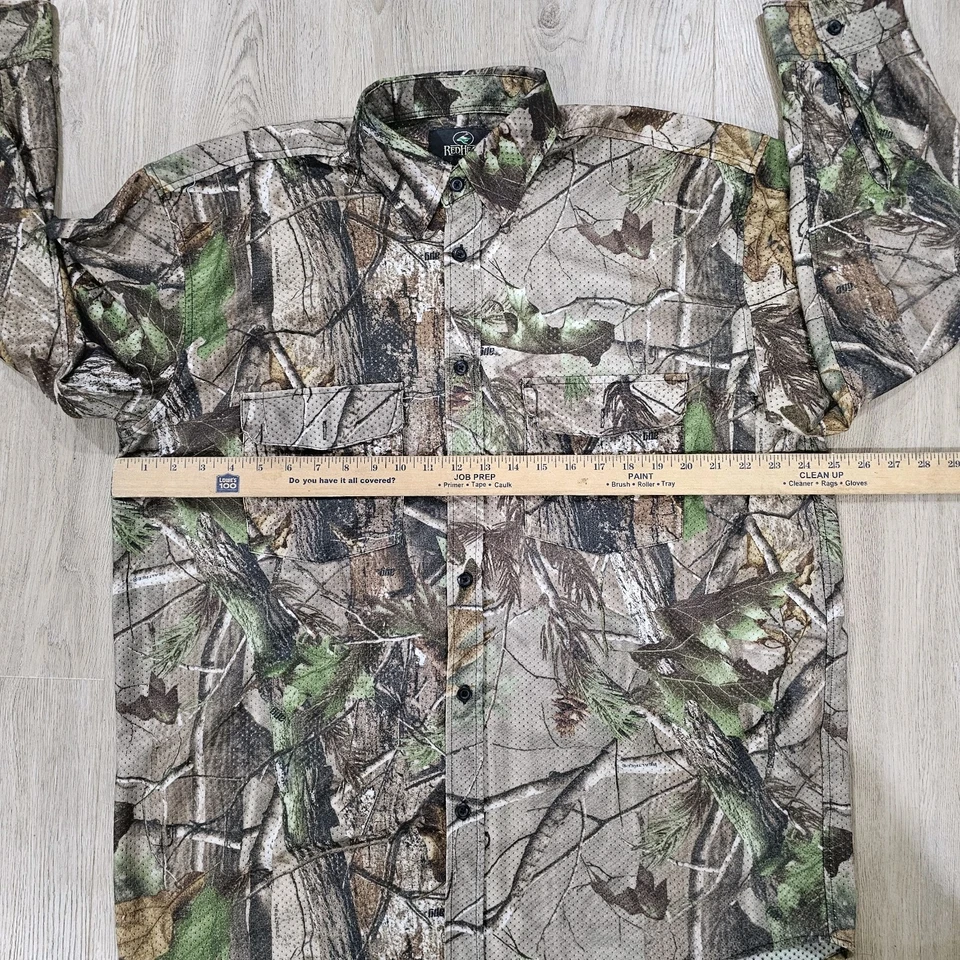 Redhead Cammo Mens Long Sleeve Button Down Shirt Size XL Jersey Real Tree - Image 3 of 4