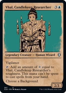 Vhal, Candlekeep Researcher (Showcase) Battle for Baldur's Gate 387 MTG NM