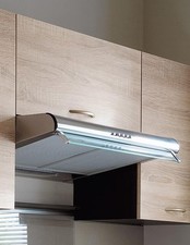 Kitchen Wall Unit 600mm Extractor Housing Bridging Half Cabinet Light Oak Junona