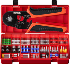 Ferrule Crimping Tool Kit, Hexagon Ferrule Crimper for AWG28-7 21 Sizes Wire F