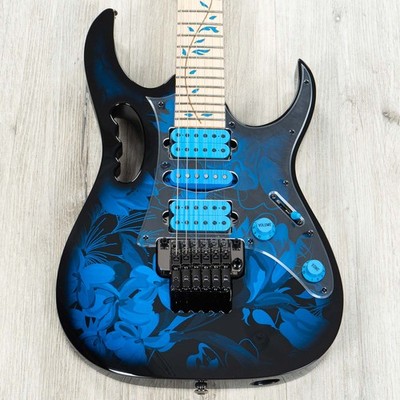 Ibanez Steve Vai Signature JEM77P Premium JEM Guitar, Blue Floral