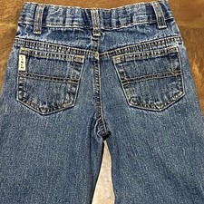 Cinch Boys Denim Blue Jeans White Label Size 6 Regular Adjustable Waist Western