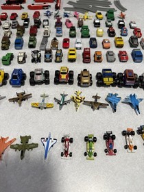 Vintage Galoob Micro Machines Lot Of 108 Red Corvertible Corvette Train etc