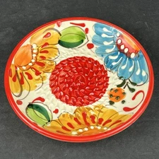 Colorful Handmade Garlic Ginger Grater Zester Hand Painted Spain 4.75"