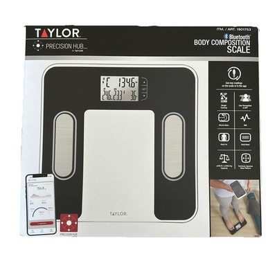 Taylor Bluetooth Body Composition Scale Precision Hub BMI Body Fat Muscle Water