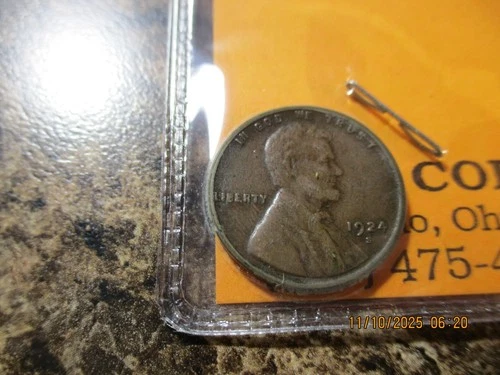 1924-S LINCOLN WHEAT CENT- FINE - B12