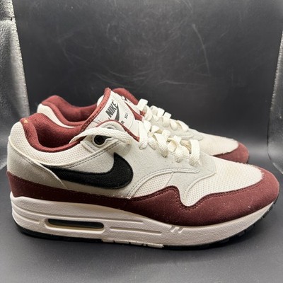 Nike Air Max 1 White Black-Dark Team Red Men's Size 8 Sneakers FD9082-106