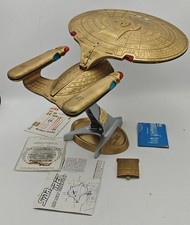 Playmates - Star Trek TNG 7th Anniversary GOLD USS Enterprise 1993 w/ Documents