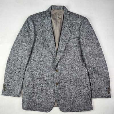 Vintage Corneliani Italy Gray Sport Coat Wool Blend Blazer Mens 42 Double Vent