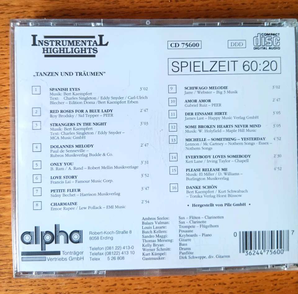 Ambros Seelos (Orch.) 16 Instrumental Highlights in DDD Qualität - Bild 2 von 2