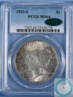 1923-S Peace Dollar PCGS MS64 w/CAC - Lovely Russet and Mahogany Vintage Tones