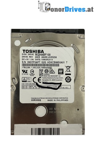 Toshiba - MQ04ABF100 - 1 TB - SATA - Pcb: G4311A*