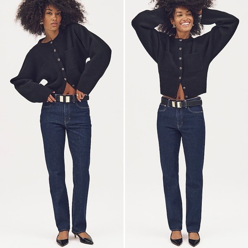 NEW J.Crew High Rise Slim Straight Jeans Size 31 Tall 1996 Gold Raw Rinse Wash - Bild 3 von 18