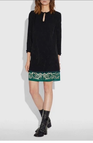 Abito Coach 1941 con stampa jacquard in piuma taglia 6