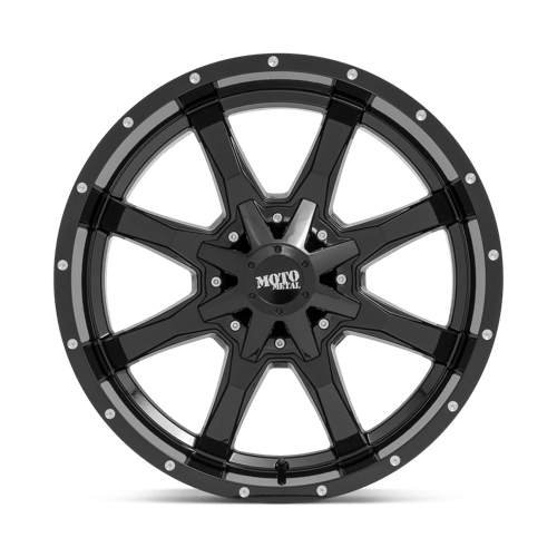 17X9 Moto Metal MO970 5X5.0/5.5 -12MM GLOSS BLACK WITH MILLED LIP - Picture 3 of 5