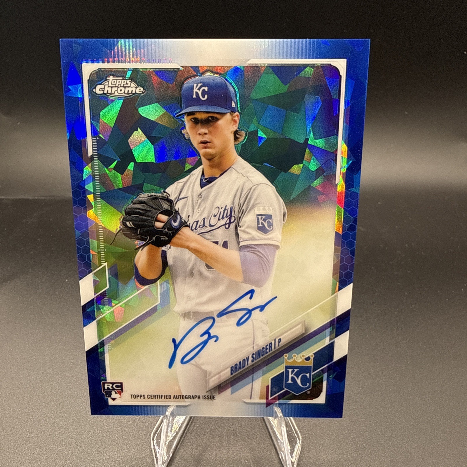 Brady Singer 2021 Topps Chrome Sapphire Rookie Auto #RA-BS - Royals