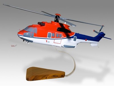 Airbus Eurocopter AS332L2 CHC Helicopters Mahogany Wood Handmade Desktop Model