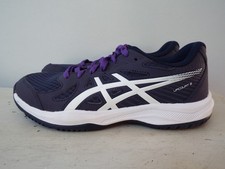 Zapatos de voleibol Asics Upcourt 6 índigo niebla y blanco gris/azul para mujer talla 6