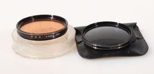 49MM, 85A AND CLOSE UP FILTERS, W/CASES, SET OF 2