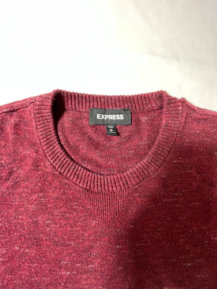 Express Maroon Color Round Neck Sweatshirt Size M #B-780 - Image 4 of 4