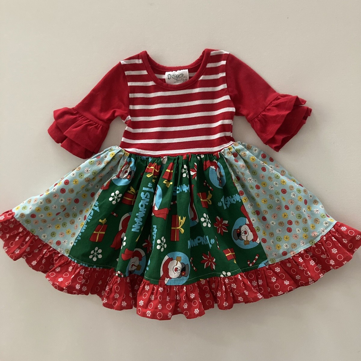 baby girl christmas dress boutique Christmas Festive Baby Dress & Cap