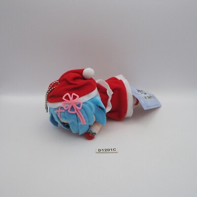 Re:Zero D1201C REM SEGA Nesoberi Christmas Santa 5'' Mascot Plush Toy Doll Japan
