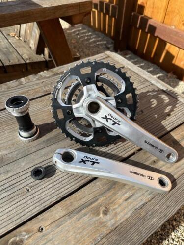 Shimano XT M770 Crankset (175mm) + Bottom Bracket BB 3x9 Triple Hollowtech XTR