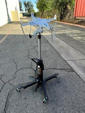 0.6 Ton Dual Stage Hydraulic Telescopic Transmission Jack Lift & 2 Way Adapter