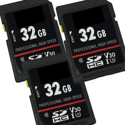 3 x PHOTO PORST High-Speed 32 GB SDHC-Karte Class 10 Speicherkarte