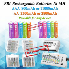 Rechargeable batteries AA OR AAA 4/8/12/16/20/32 NiMH mAh lot Fast Charger