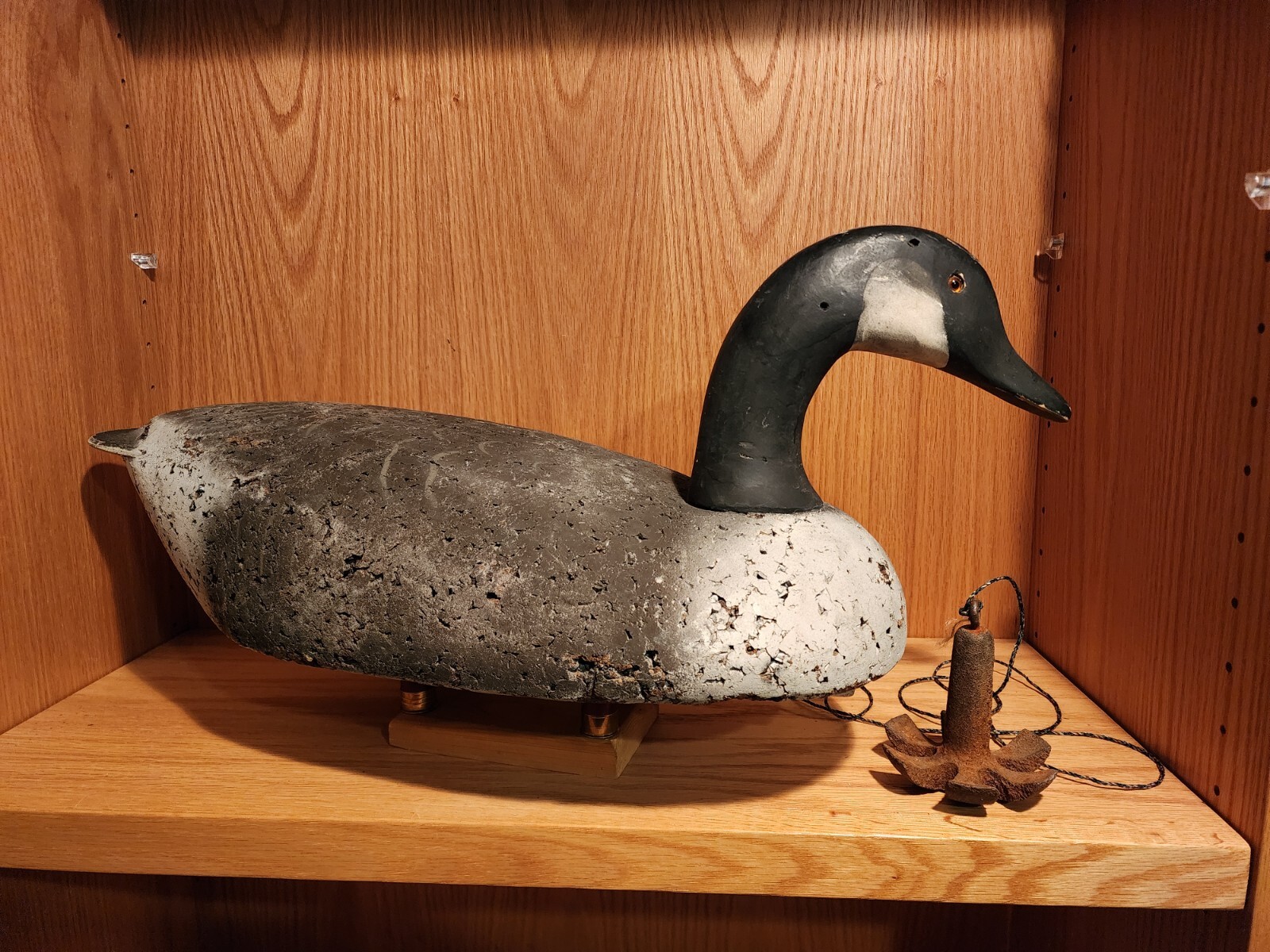 Very Nice Original Large L.L. Bean Cork & Wooden Goose Duck Decoy
