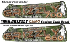 Yamaha Grizzly Hunters Camo Tank Decal ATV Kit 80 125 350 450 550 600 660 700