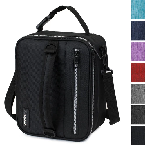 Insulated Lunch Bag Small Lunch Box For Work Office School Men Women Kids Black