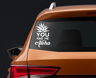 Vinyl Decal Car Truck Sticker Pineapple Had Me At Aloha - You Pick Size & Color