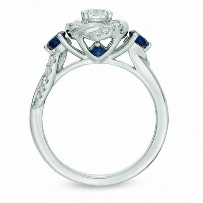 Vera Wang Love Collection 3/4 CT. T.W. Oval Diamond Double Frame Engagement  Ring in 14K White Gold | Zales Outlet